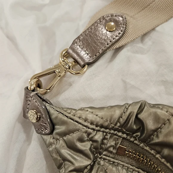 MZ Wallace Quilted Metallic Crossbody Bag - Picture 3 of 6